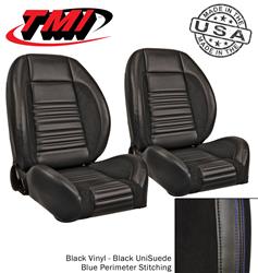 TMI Sport R Pro-Series Low Back Black Vinyl/suede Seat 47-8035-2295-99-BS