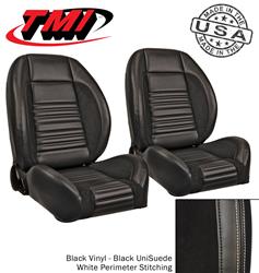 TMI Sport R Pro-Series Low Back Black Vinyl/suede Seat 47-8035-2295-99-WS