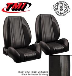 TMI Sport R Pro-Series Low Back Black Vinyl/suede Seat 47-8039-2295-99-BKS