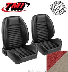 TMI Pro-Series Low Back Red/white Vinyl Seat 47-7000-957-2290