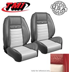 TMI Pro-Series Low Back Bright Red/white Vinyl Seat 47-7011-957-2290