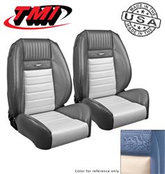 TMI Pro-Series Low Back Blue/white Vinyl Seat 47-7011-2287-2290