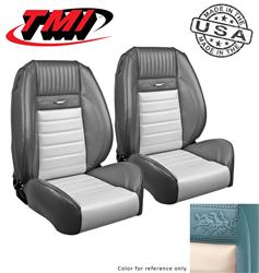 TMI Pro-Series Low Back Turquoise/white Vinyl Seat 47-7011-2929-2290
