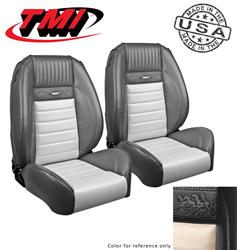 TMI Pro-Series Low Back Black/white Vinyl Seat 47-7011-958-2290