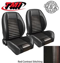 TMI Sport R Pro-Series Low Back Black Vinyl/suede Seat 47-7051-6525-99-2949-RS