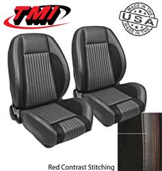TMI Sport R Pro-Series Low Back Black Vinyl/suede Seat 47-7053-6525-99-RS