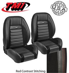 TMI Sport R Pro-Series Low Back Black Vinyl/suede Seat 47-7061-6525-99-RS