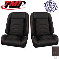 TMI Pro-Classic Sport S Series Black Vinyl Bucket Seat 47-9706-6525-99-RS