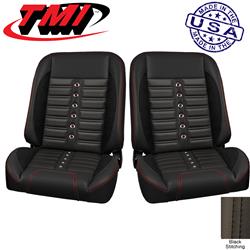 TMI Pro-Classic Sport XR Series Black Vinyl Bucket Seat 47-9704-6525-99-BKS-SGBK