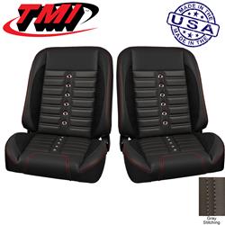 TMI Pro-Classic Sport XR Series Black Vinyl Bucket Seat 47-9704-6525-99-GS-SGG