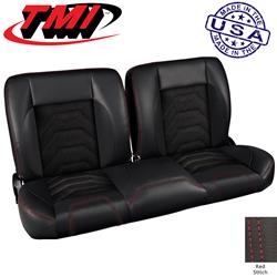 TMI Sport Series S Pro-Split Back Black Vinyl Bench Seat 47-9744-6525-99-RS