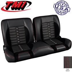 TMI Sport Series VXR Pro-Split Back Black Vinyl Bench Seat 47-9750-6525-99-BS-SGB