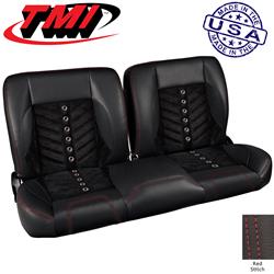 TMI Sport Series VXR Pro-Split Back Black Vinyl Bench Seat 47-9711-6525-99-RS-SGR