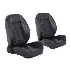 TMI Pro-Series Sport Low Back Black Vinyl Seat 47-9000-2295-RS