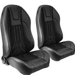 TMI Pro-Series Sport AR Highback Black Vinyl Seat 47-9307-2295-2295-BKS