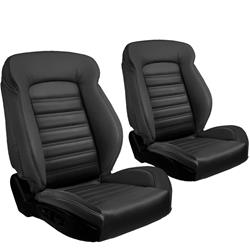 TMI Pro-Grand Pro-Series Power Sport Charcoal Black Vinyl Seat 47-9510-6525-BKS
