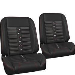TMI Pro-Classic Sport X Series Charcoal Black Vinyl Bucket Seat 47-9708-6525-OS-BKGO