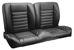 TMI Pro-Series Sport Split Back Charcoal Black Vinyl Bench Seat 47-9720-6525-WS