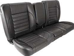 TMI Pro-Series Sport Deluxe Split Back Charcoal Black Vinyl Bench Seat 47-9850-6525-BKS