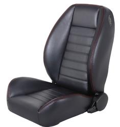 TMI Cruiser Series Low Back Charcoal Black Vinyl Bucket Seat 47-9251-2295-RS