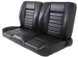 TMI Cruiser Series Split Back Charcoal Black Vinyl Bench Seat 47-9253-2295-RS