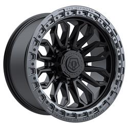 TIS Wheels 556 Satin Black Wheels with Anthracite Rings 20x10