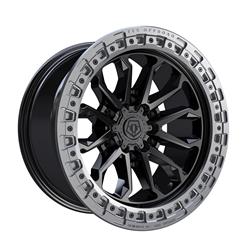 TIS Wheels 556 Satin Black Wheels with Anthracite Rings 17x9