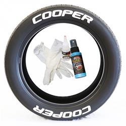 Tire Stickers Pre-Curved Permanent Raised Letter Kits COOPER-1-4-W