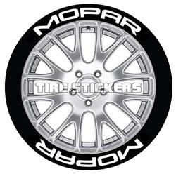 Tire Stickers Pre-Curved Permanent Raised Letter Kits MOPAR-15-8-W