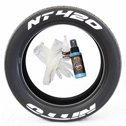 Tire Stickers Pre-Curved Permanent Raised Letter Kits NITTO-1.25-4-W