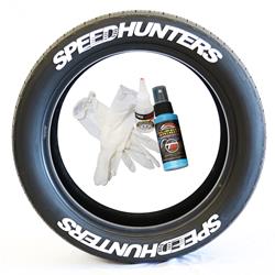 Tire Stickers Pre-Curved Permanent Raised Letter Kits SPEEDHUNT-1.25-4-W