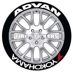 Tire Stickers Pre-Curved Permanent Raised Letter Kits YOKOADVAN-1.25-4-W