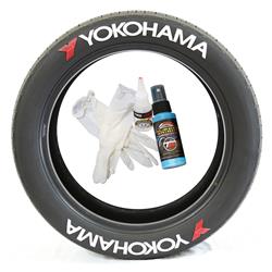 Tire Stickers Pre-Curved Permanent Raised Letter Kits YOKOHAMA-1.25-4-W