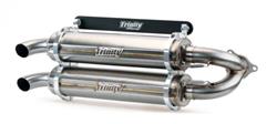 Trinity Racing Stage 5 Dual Slip-On 304 Stainless Steel  Inch Muffler TR-4152S-SS