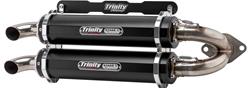 Trinity Racing Stage 5 Dual Slip-On Aluminum  Inch Muffler TR-4165S-BK