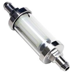 Trans-Dapt Performance Glass and Chrome  Fuel Filter with 0.313 in. Inlet Size 9247
