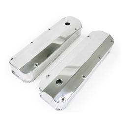 Top Street Performance JM8091-8P Polished Tall Fabricated Racing Valve Cover Short Bolt with Breather Hole, Tri Fold