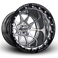 3030 Autosport Drag Ops Series MACH-10 Polished Drag Racing Rear Wheels ...