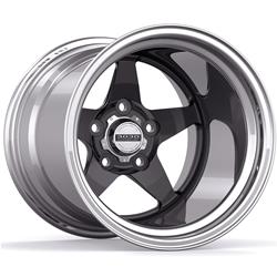 3030 Autosport Drag Ops Series Launch Jet Black Satin/Polished Drag Racing Rear Wheels 15x15