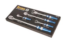 Titan 90-Tooth Flat and Swivel Head Ratchet Sets 12175