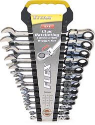 Titan 13-Piece SAE Flex-Head Ratcheting Wrench Sets