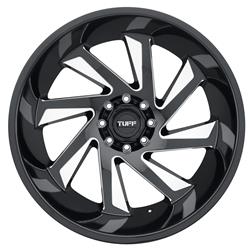 Tuff Wheels T1B True Directional Gloss Black Wheels with Milled Spokes