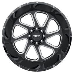 Tuff Wheels T2B True Directional Gloss Black Wheels with Milled Spokes 26x14