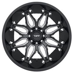 Tuff Wheels T3B Gloss Black Wheels with Milled Spokes 24x14