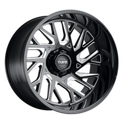 Tuff Wheels T4B True Directional Gloss Black Wheels with Milled Spokes 20x12