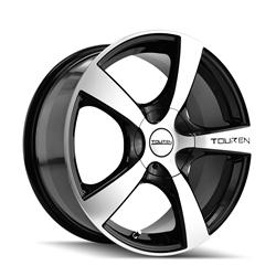 Touren TR9 Series Matte Black Wheels with Machined Face
