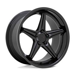 TSW Launch Series Matte Black with Gloss Black Lip Wheels 19x9.5