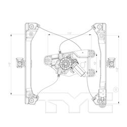 TYC Power Window Regulator and Motor Assemblies for 2012-2017 EQUINOX, TERRAIN - 660583