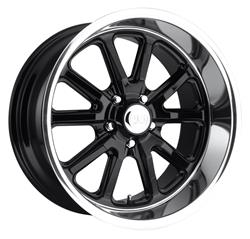 U.S. Mags Rambler U121 Gloss Black Wheels with Diamond Cut Lip 17x7