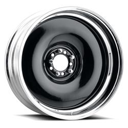U.S. Wheel 514 Series Smoothie Gloss Black Wheels with Chrome Lip 17x10